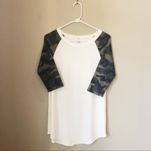 Cool Melon Long Sleeve Camouflage Top